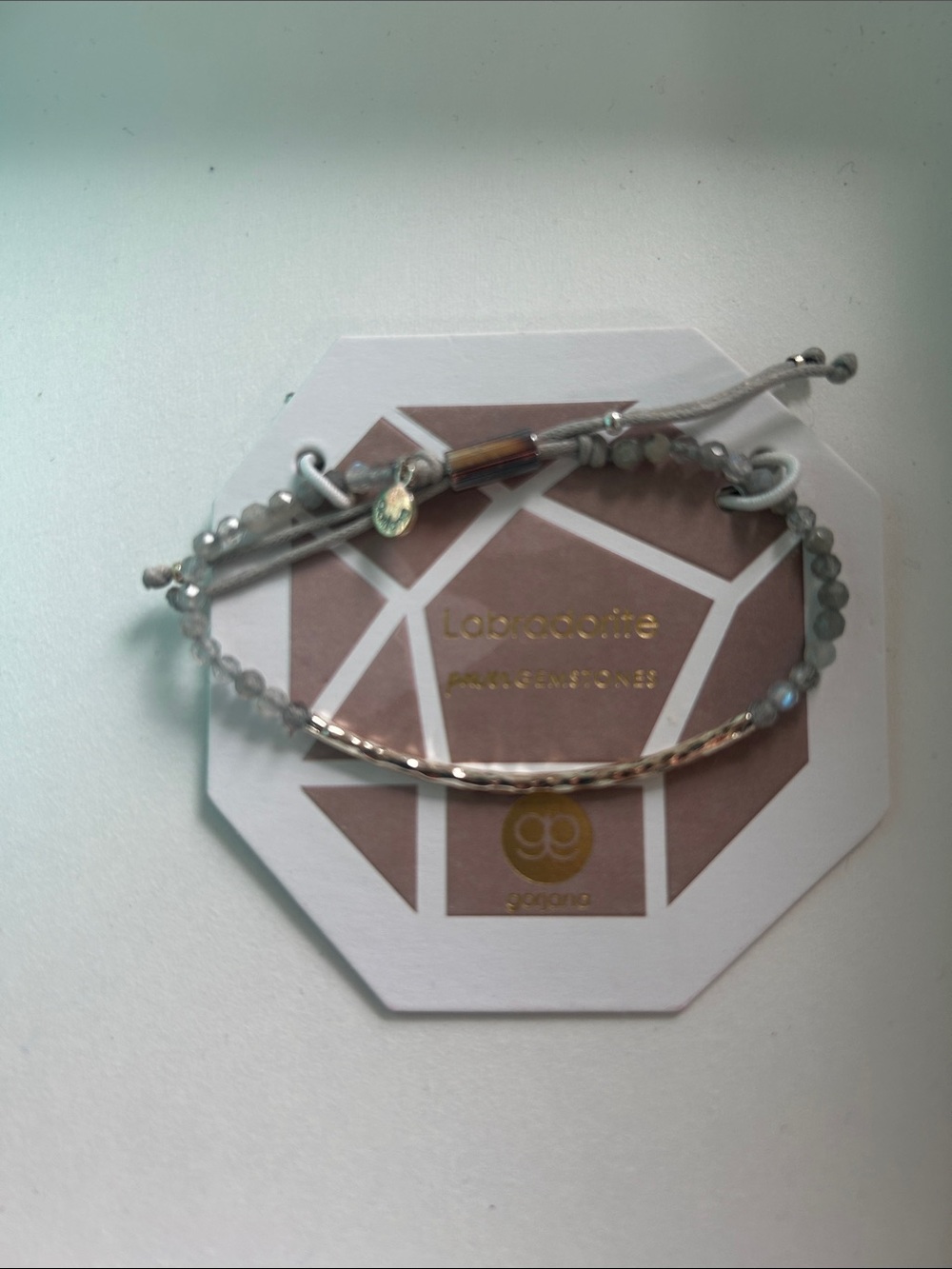 Gorjana Labradorite Bead & Silver Bar Bracelet - Gray